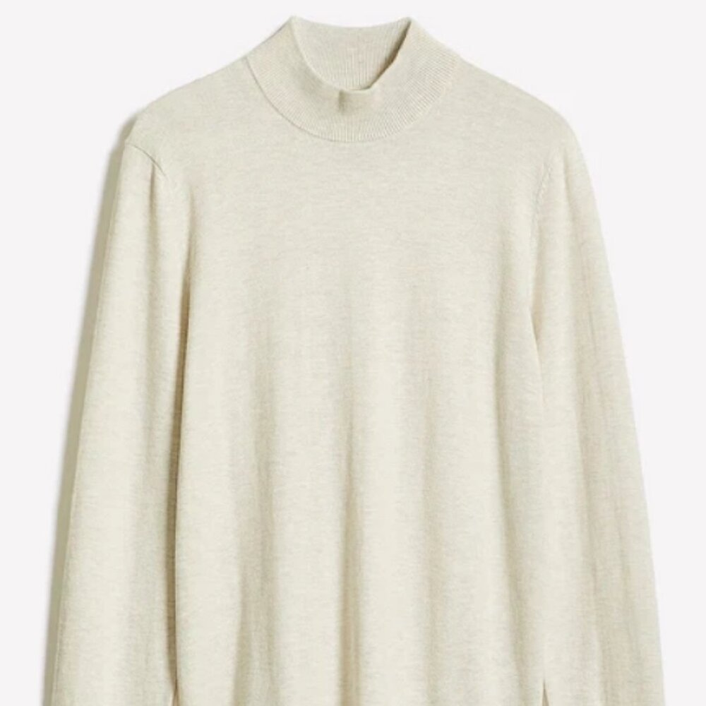 RW & CO Long-Sleeve Mock-Neck Sweater - Cream